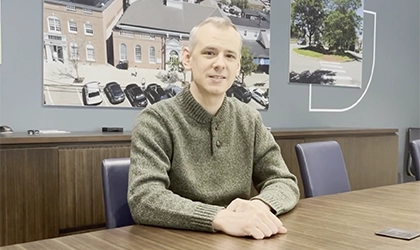 Matt discussing what it's like to be part of The Village Bank.